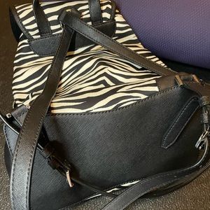Michael Kors zebra backpack purse
